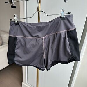 Reebok Black and Purple Athletic Shorts Size M